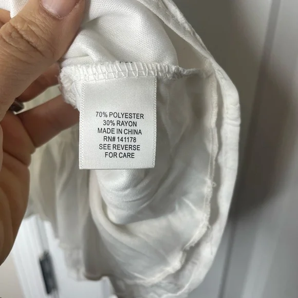 KIRIOUS Los Angeles White Ruffle Tie Front Peplum Top XS - Picture 7 of 8